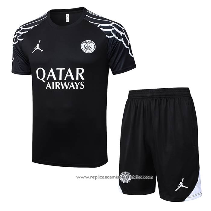 Fato de Treino Paris Saint-Germain 2025-2026 Manga Curta Preto - Calcas Curta